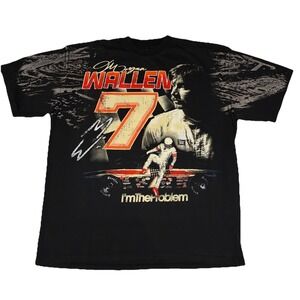 Morgan Wallen T Shirt XL Stock Car AOP I'm The Problem Tour Merch NEW *spot
